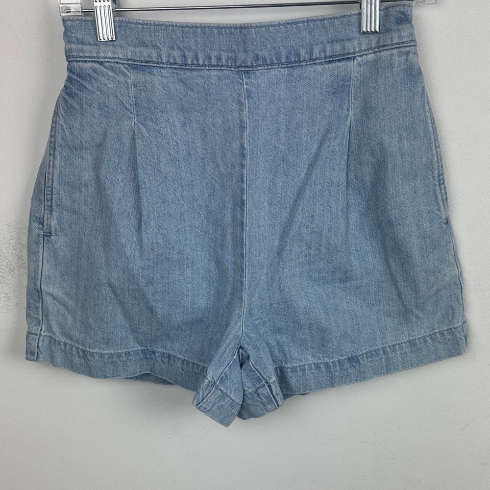 Madewell Light Blue High-Rise Denim Shorts